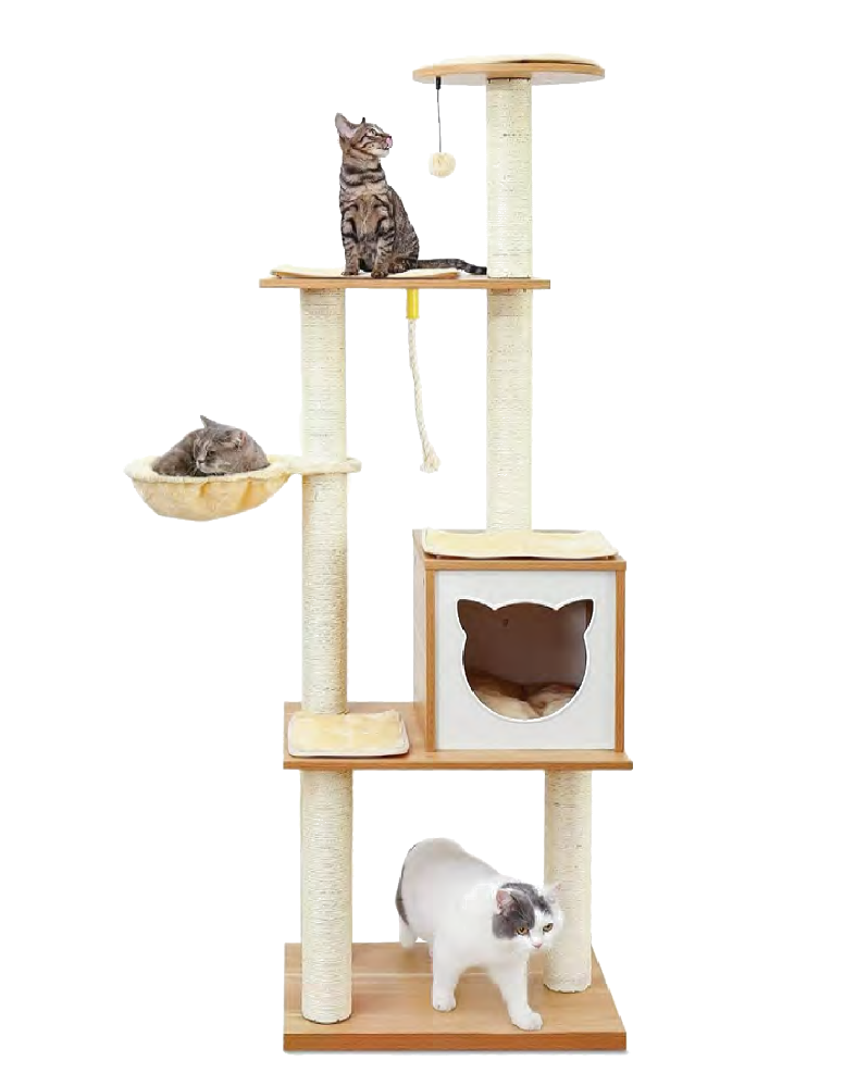 Internet celebrity cat climbing frame is coming! Integrated family cat nest and treehouse, multi story design affordable and practical